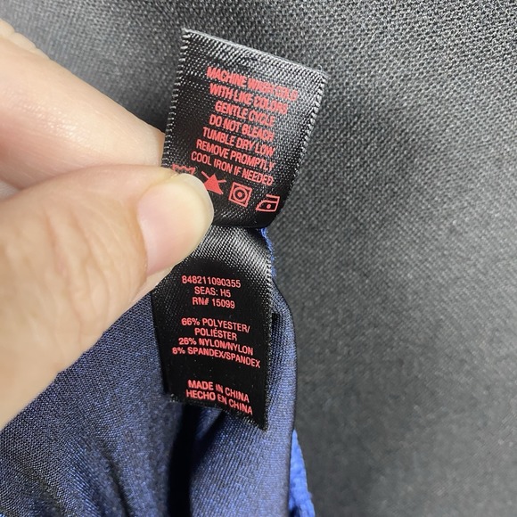 Vintage Bongo Dress Blue Crushed Velvet Fitted Fairy Goth Vampy 90's Grunge Sz M - Picture 6 of 7